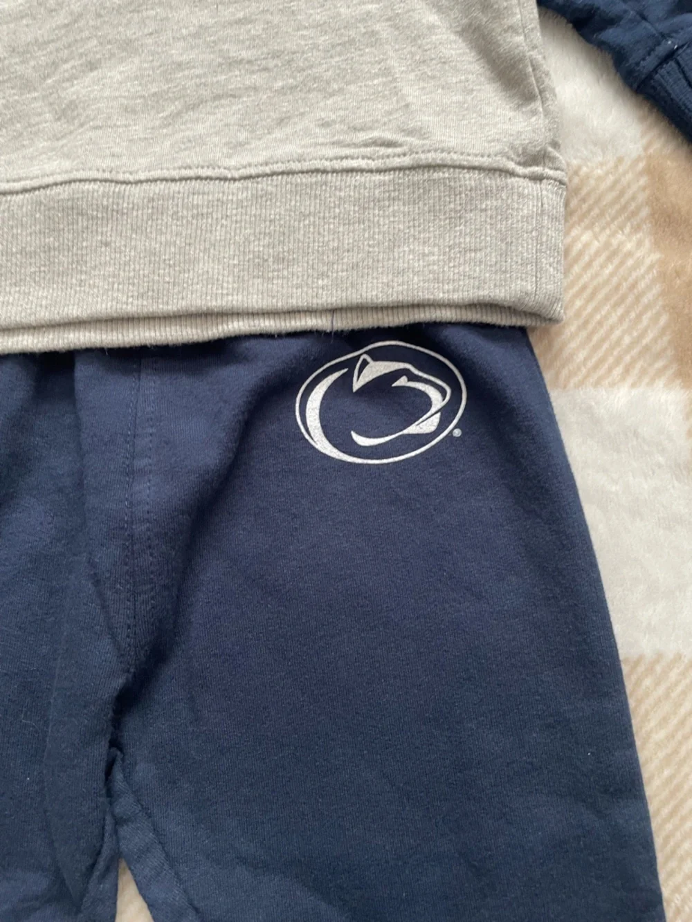 NWT Penn State Nittany Lions Kids 12-18 Month Hoodie & Jogger Set - Navy & Gray